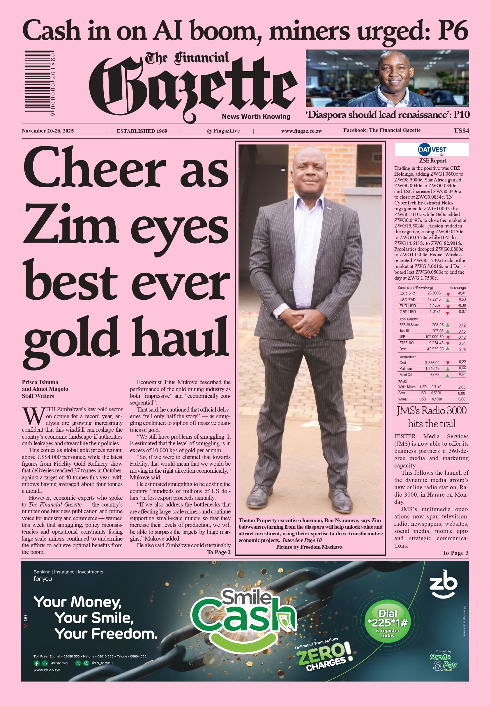 Thursday 20 November 2025